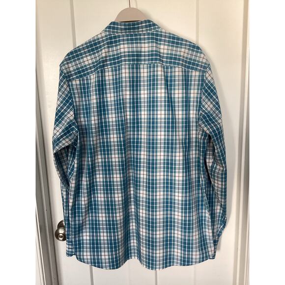 Untuckit Men's Plaid Slim Fit Wrinkle-Free Button Down Shirt Blue White XX-Large - Picture 5 of 8